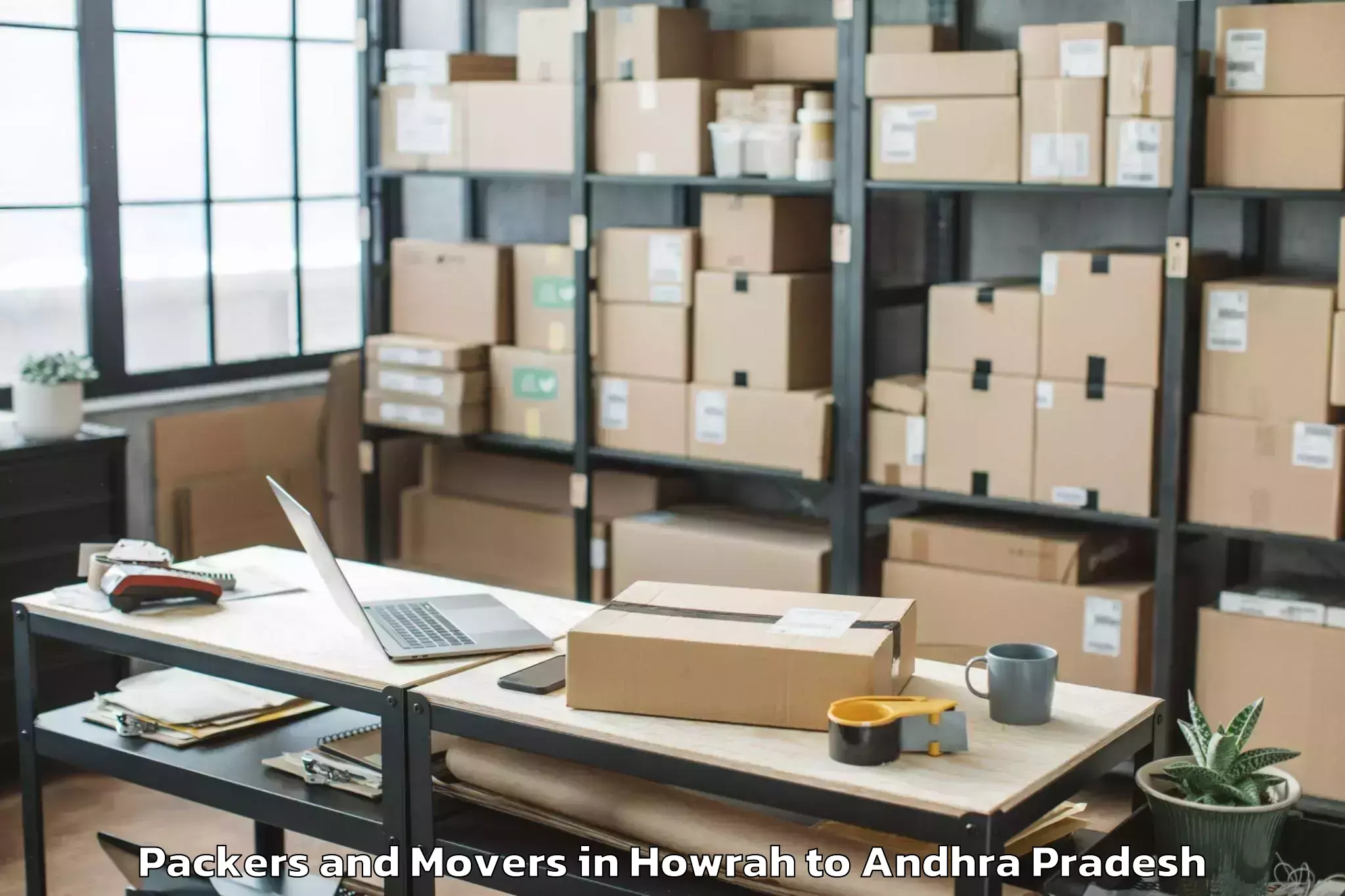 Expert Howrah to Kurnool Airport Kjb Packers And Movers